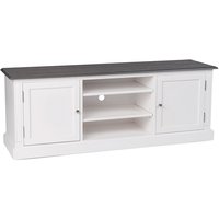 Viktoria TV-bänk 160x60 - Vit/grå Viktoria TV-bänk 160x60 - Vit/grå