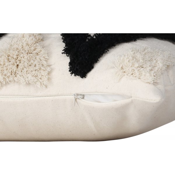 Emelie kuddfodral 50 x 30 cm - Svart/vit