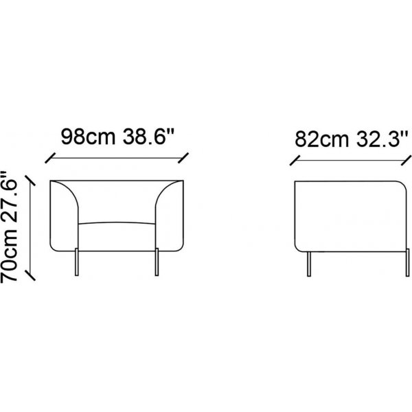Macaroon fåtölj - Fuchsia Macaroon fåtölj - Fuchsia