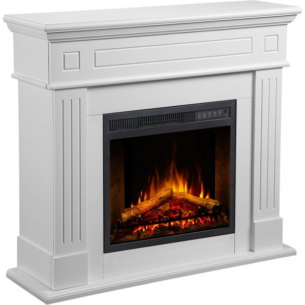 Elektrisk ppen spis Willburn III dekorationsbrasa - Vit