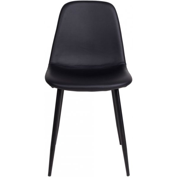 Stockholm matstol i svart konstlder