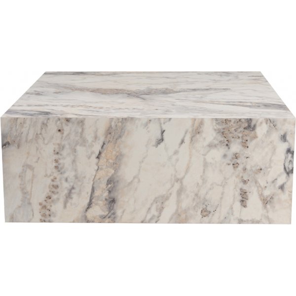 Table basse Prizma 90 x 90 cm - Marbre blanc