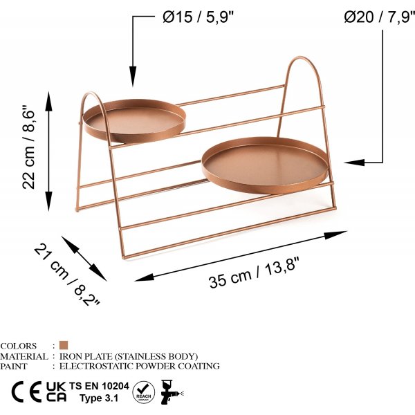 Plat décoratif Plato 13 - Cuivre Plat décoratif Plato 13 - Cuivre
