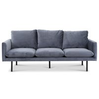 Carolina 3-sits soffa - Duvblå sammet Carolina 3-sits soffa - Duvblå sammet