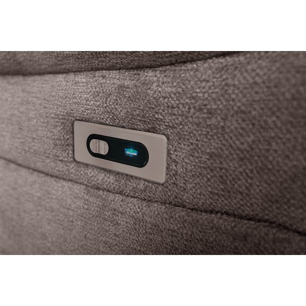 Freddy Canapé inclinable 3 places électrique - Taupe Freddy Canapé inclinable 3 places électrique - Taupe