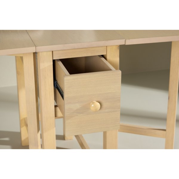 Edward matbord 110-150 x 80 cm - Whitewash