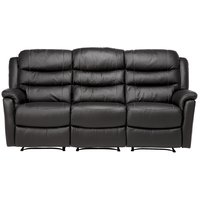 Cinema Chicago reclinersoffa 3-sits - svart skinn Cinema Chicago reclinersoffa 3-sits - svart skinn