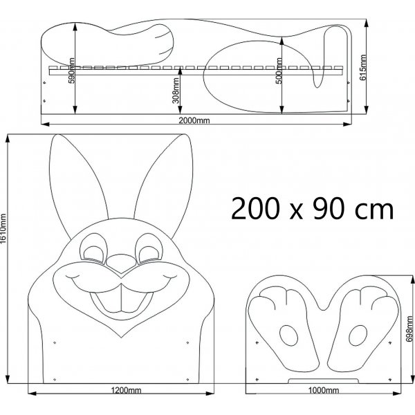 Kanin barnsäng - Valfri storlek! Kanin barnsäng - Valfri storlek!
