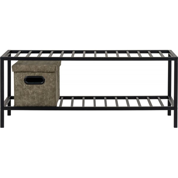 Étagère à chaussures blanche - Noir Étagère à chaussures blanche - Noir