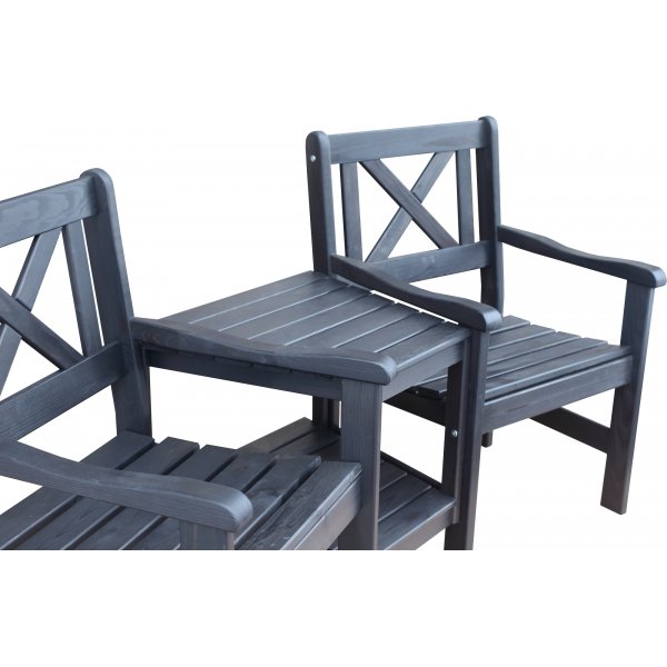 Salon de jardin Europe - Causeuse - Noir Salon de jardin Europe - Causeuse - Noir