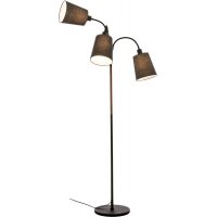 Golvlampa Ljusdal 3-arm - Svart/valnöt Golvlampa Ljusdal 3-arm - Svart/valnöt