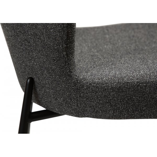 Glam barstol - Pebble grey boucle/svart Glam barstol - Pebble grey boucle/svart