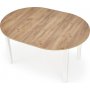 Matgrupp Berivan 102142 cm ek/vit med 4 st Industry stolar i borstat stl