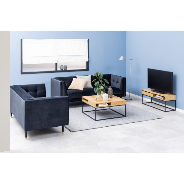 Table basse Willford 80 x 80 cm - Chêne/noir Table basse Willford 80 x 80 cm - Chêne/noir