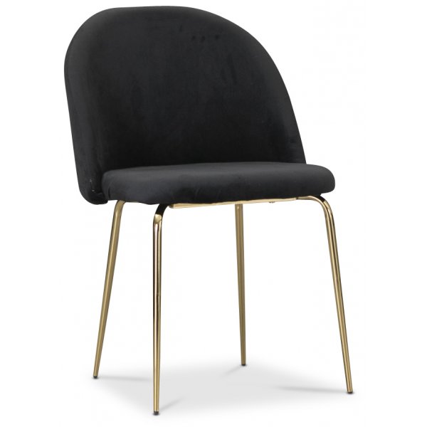 Tiffany velvet stol - Svart/Mässing Tiffany velvet stol - Svart/Mässing