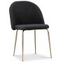 Tiffany velvet stol - Svart/Mssing