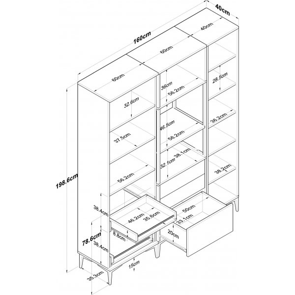 Jeriko köksskåp 144 - Vit Jeriko köksskåp 144 - Vit