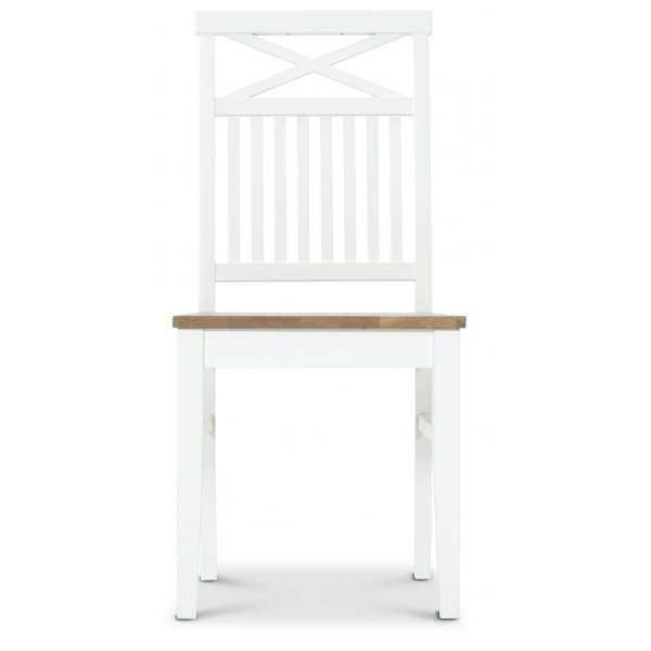 Wilma matstol - vit / oljad ek Wilma matstol - vit / oljad ek