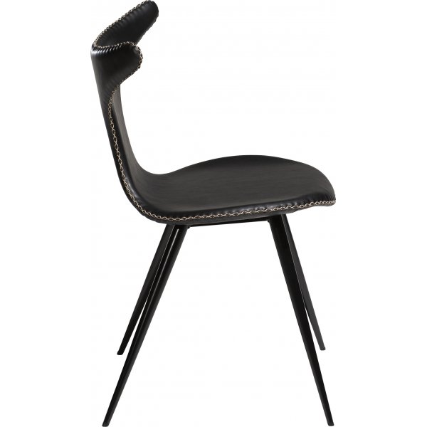 Chaise de salle à manger Dauphin - PU noir Chaise de salle à manger Dauphin - PU noir