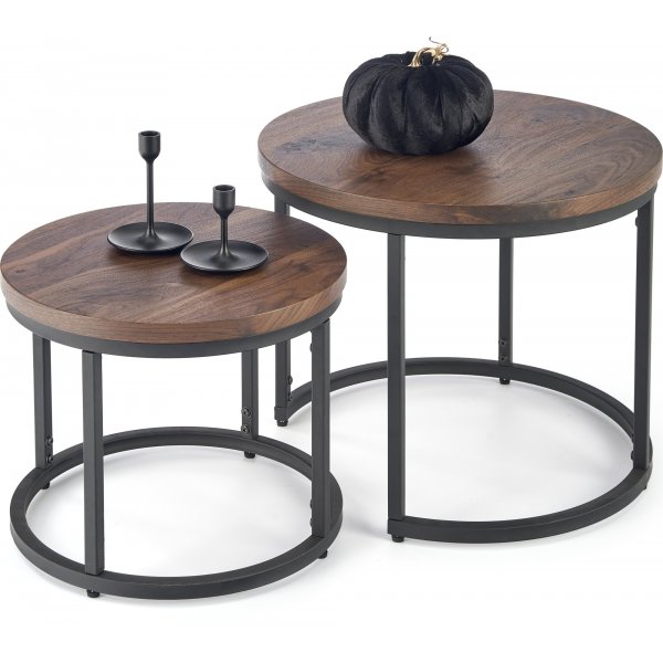 Satsbord valnöt/svart Ø43/53 cm - Tore Satsbord valnöt/svart Ø43/53 cm - Tore