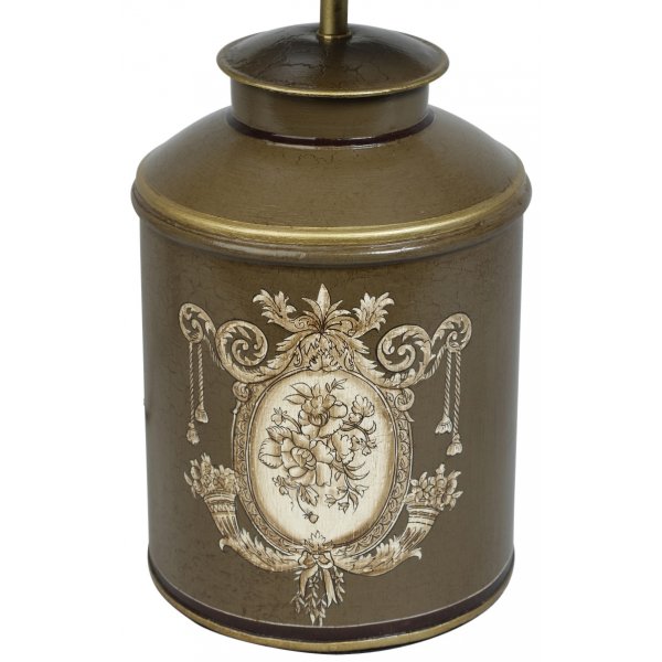Deco lampfot H 38 cm - Grn (handpainted)