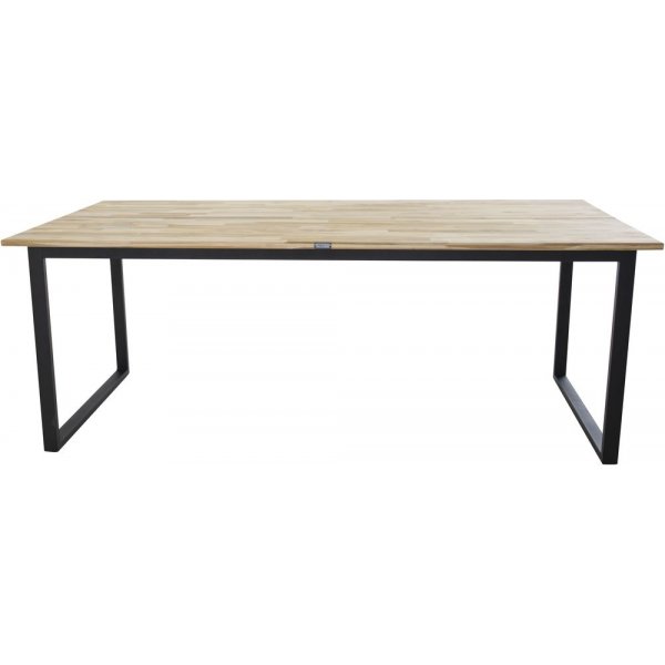 Regald matbord 200 cm - Svart/naturtr