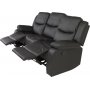 Mozart 3-sits Reclinersoffa - Svart PU