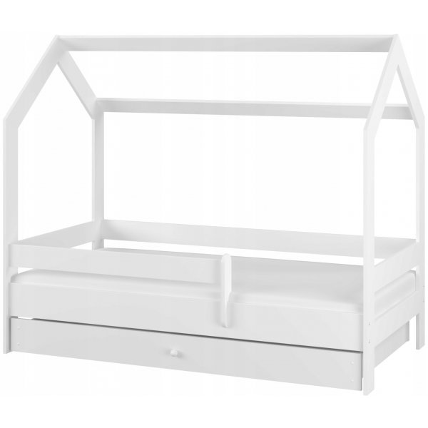 Casa wit kinderbed met uitschuifbaar extra bed 80x180 cm inclusief matrassen