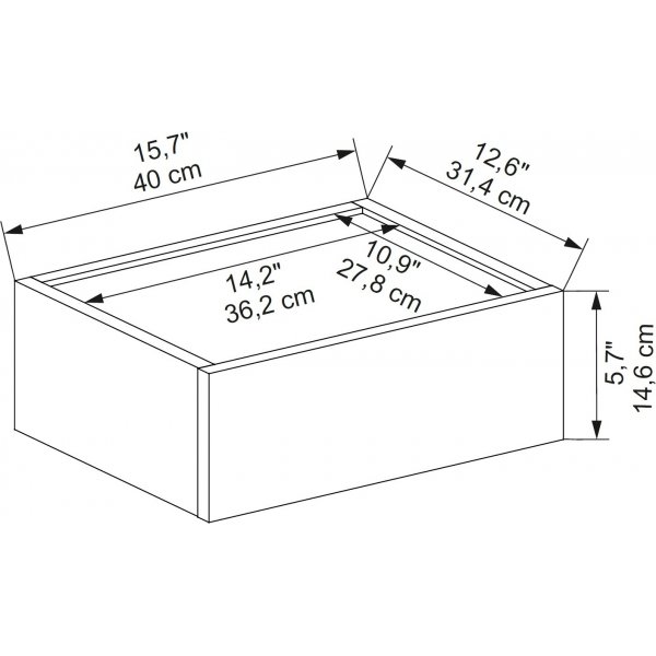 Luminia vägghängt sängbord - Vit Luminia vägghängt sängbord - Vit