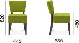 Chaise de salle à manger Tulip 2 - Couleur optionnelle du cadre et du rembourrage Chaise de salle à manger Tulip 2 - Couleur optionnelle du cadre et du rembourrage