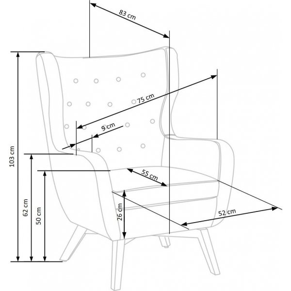 Fauteuil Goodman - Jaune Fauteuil Goodman - Jaune