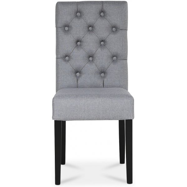 Chaise Lexington Milton - Gris clair (Tissu) / Pieds noirs Chaise Lexington Milton - Gris clair (Tissu) / Pieds noirs