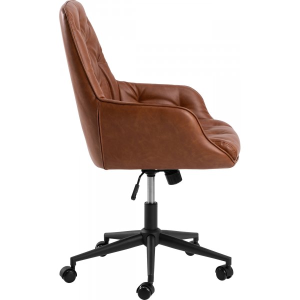 Chaise de bureau Erik - PU marron Chaise de bureau Erik - PU marron
