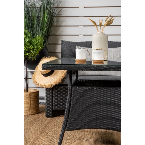 Groupe de canapés d\\\'angle Watford - Noir/gris Groupe de canapés d\\\'angle Watford - Noir/gris