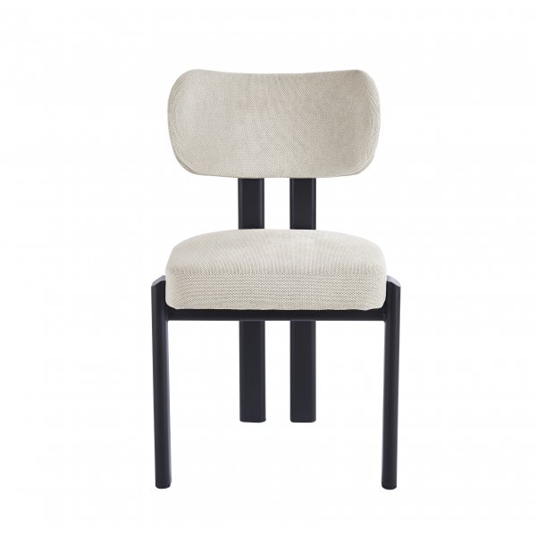 Matgrupp Salvador matbord �120cm i gr� sten med 4st Callum matstol i beige tyg