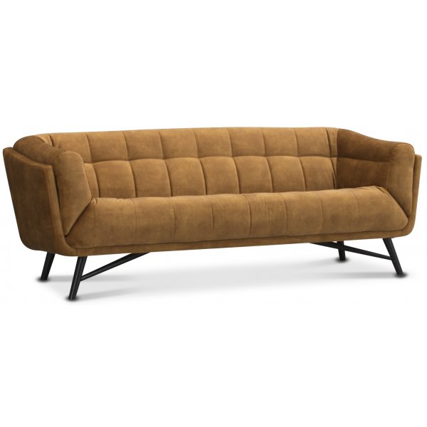 Lulu 3-sits soffa - Guld sammet Lulu 3-sits soffa - Guld sammet