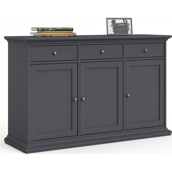 Paris skänk med 3 skåp och 3 lådor - Grå Paris skänk med 3 skåp och 3 lådor - Grå