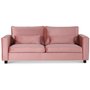 Adore Loungesoffa rosa 3-sits soffa - Dusty pink (Sammet)