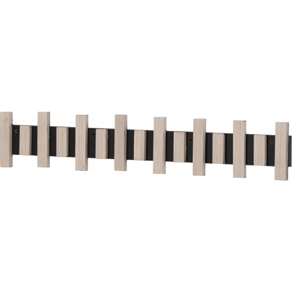 Nimes kroklist 75 x 13 cm - Whitewash/svart