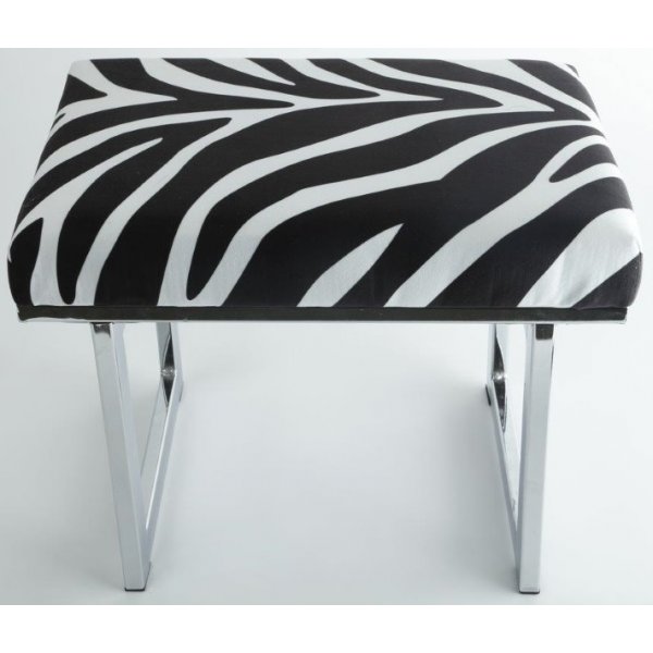 New York fotpall 55 cm - Zebra/Silver