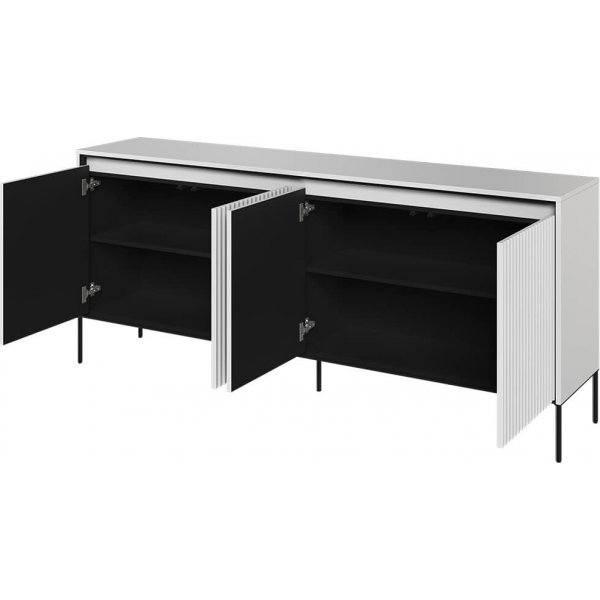 Buffet Trend L193 cm - Blanc/noir