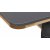 Estrela matbord 120-180 x 79 cm - Antracit/guld/svart