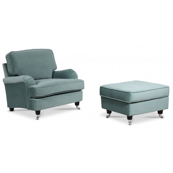 Kvarsebo Howard fåtölj - Mintgrön (Sammet) Kvarsebo Howard fåtölj - Mintgrön (Sammet)