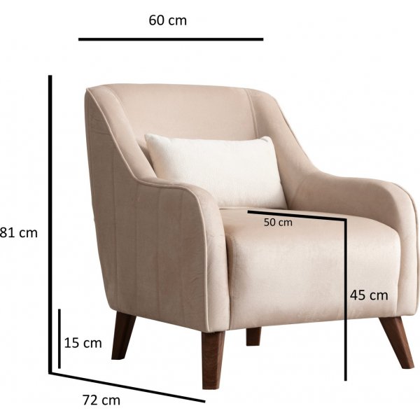 Fauteuil Buhara - cru