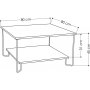 Marbo soffbord 80 x 80 cm - Vit