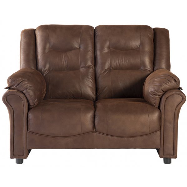 Vera 2-sits soffa i brunt microfiber Vera 2-sits soffa i brunt microfiber