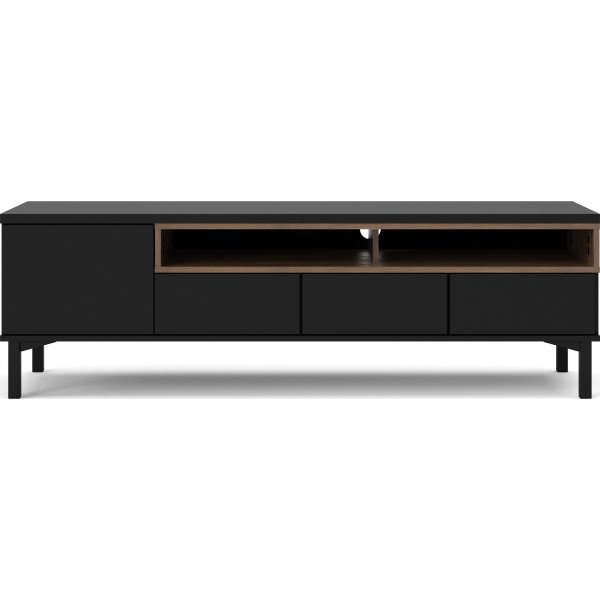 Banc multimédia Roomers - Noir/noyer Banc multimédia Roomers - Noir/noyer