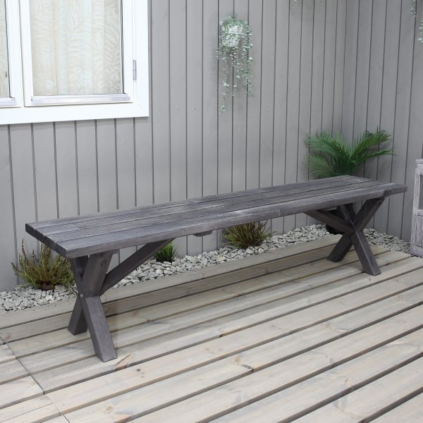 Scottsdale sittbänk 180 cm - Shabby Chic Grå Scottsdale sittbänk 180 cm - Shabby Chic Grå