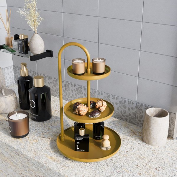 Assiette décorative Kalki - Or Assiette décorative Kalki - Or