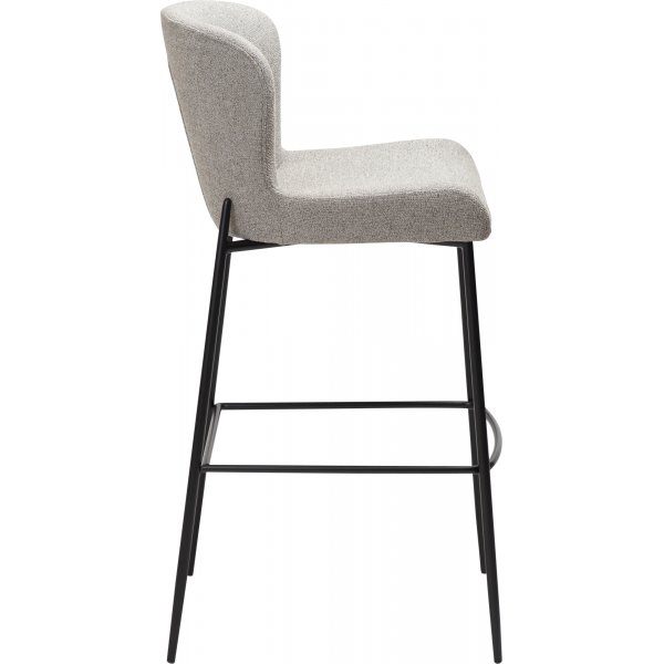 Tabouret de bar Glam - Boucle terre galet/noir Tabouret de bar Glam - Boucle terre galet/noir